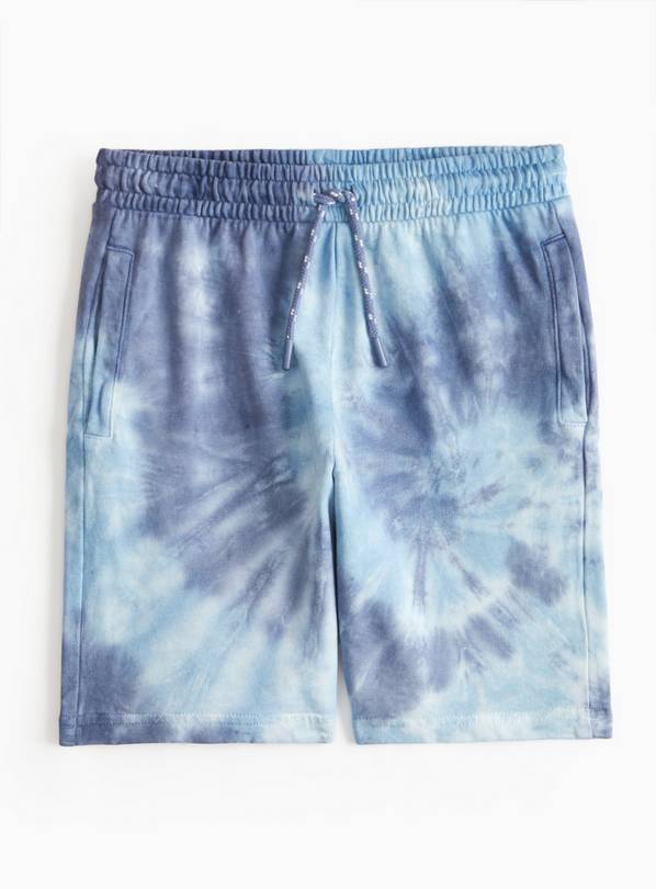 Blue Tie Dye Loopback Sweat Shorts 3 years